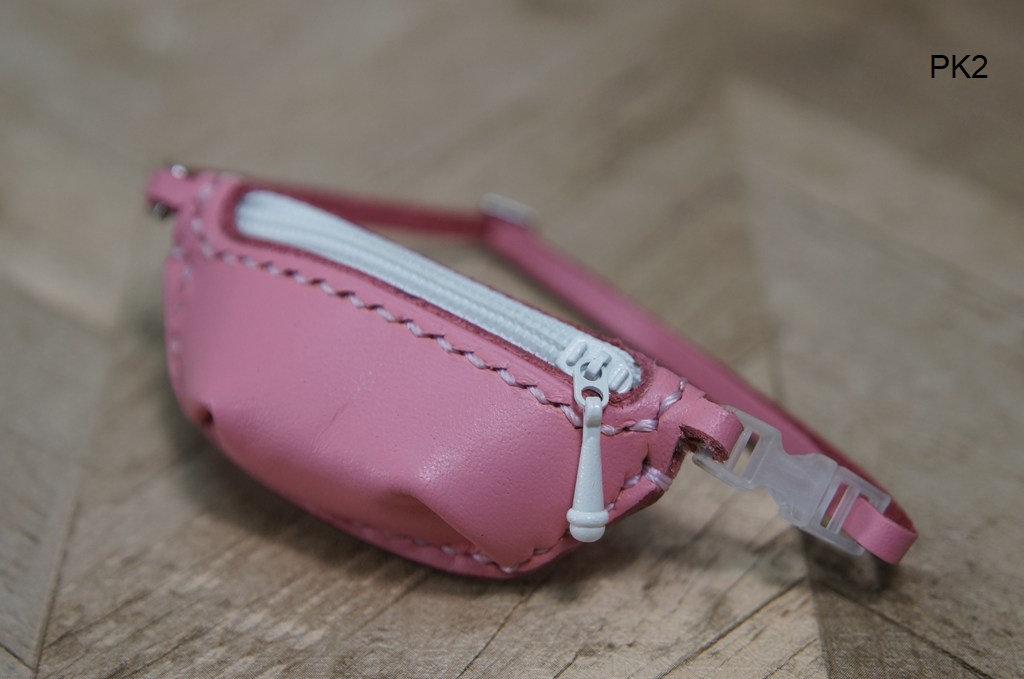 【本革】30cmドール用 ボディバッグ【ピンク】/ オビツ30・テヤンサイズ