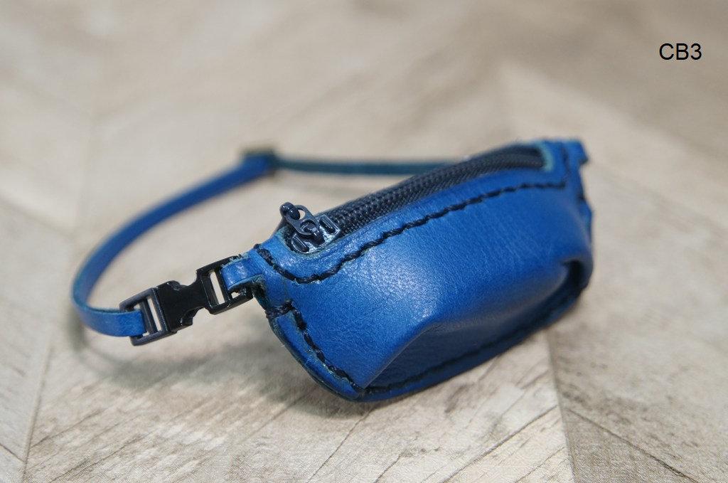 【本革】30cmドール用 ボディバッグ【コバルトブルー】/ オビツ30・テヤンサイズ