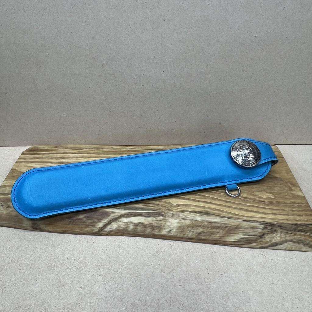大きなコンチョの扇子ケース　スカイブルー | 3枚目