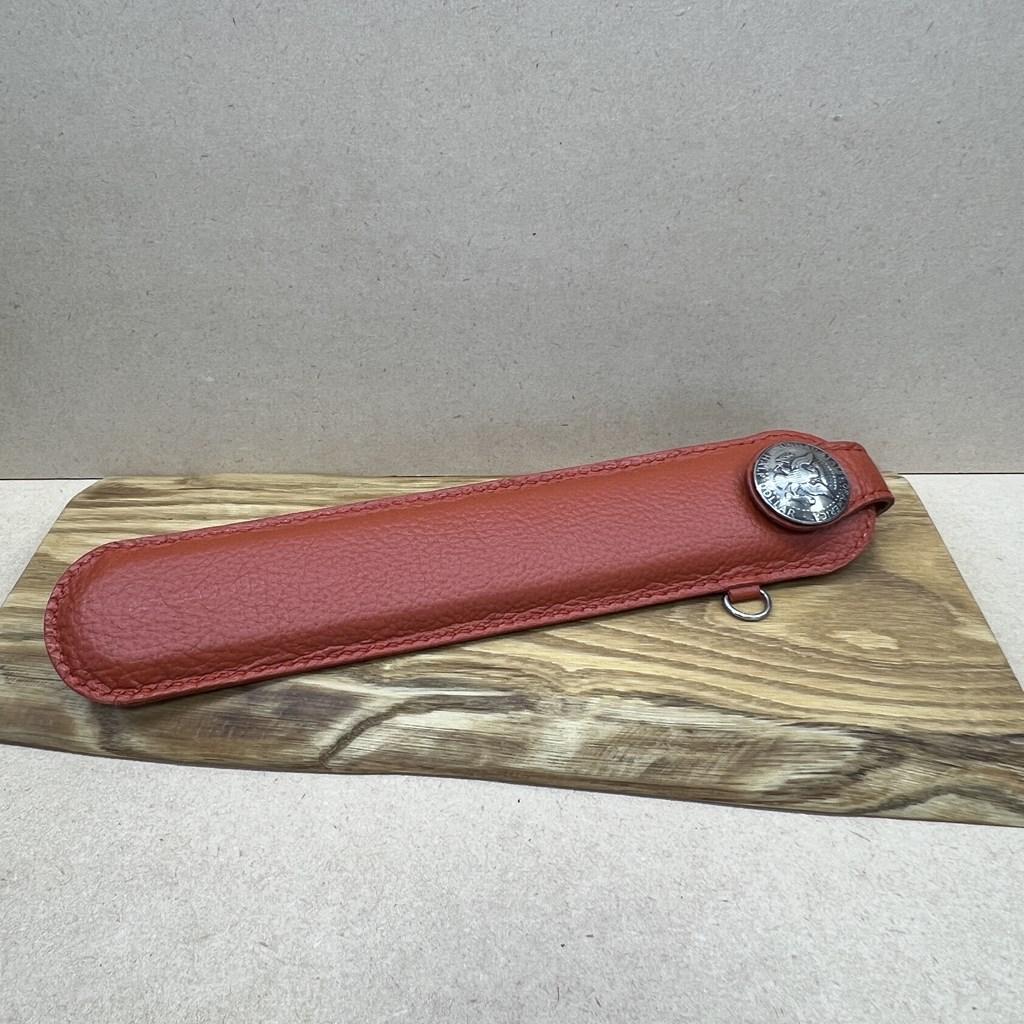 大きなコンチョの扇子ケース　オレンジ | 4枚目