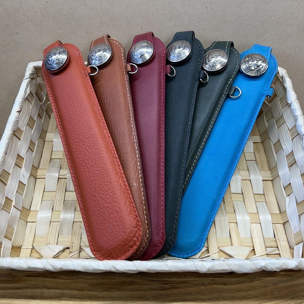 大きなコンチョの扇子ケース　オレンジ | 5枚目