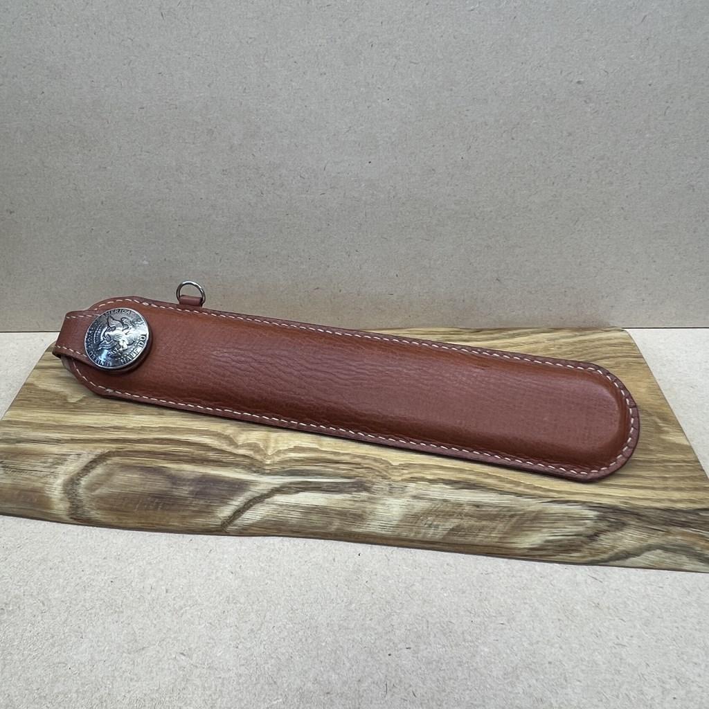 大きなコンチョの扇子ケース　ライトブラウン | 2枚目