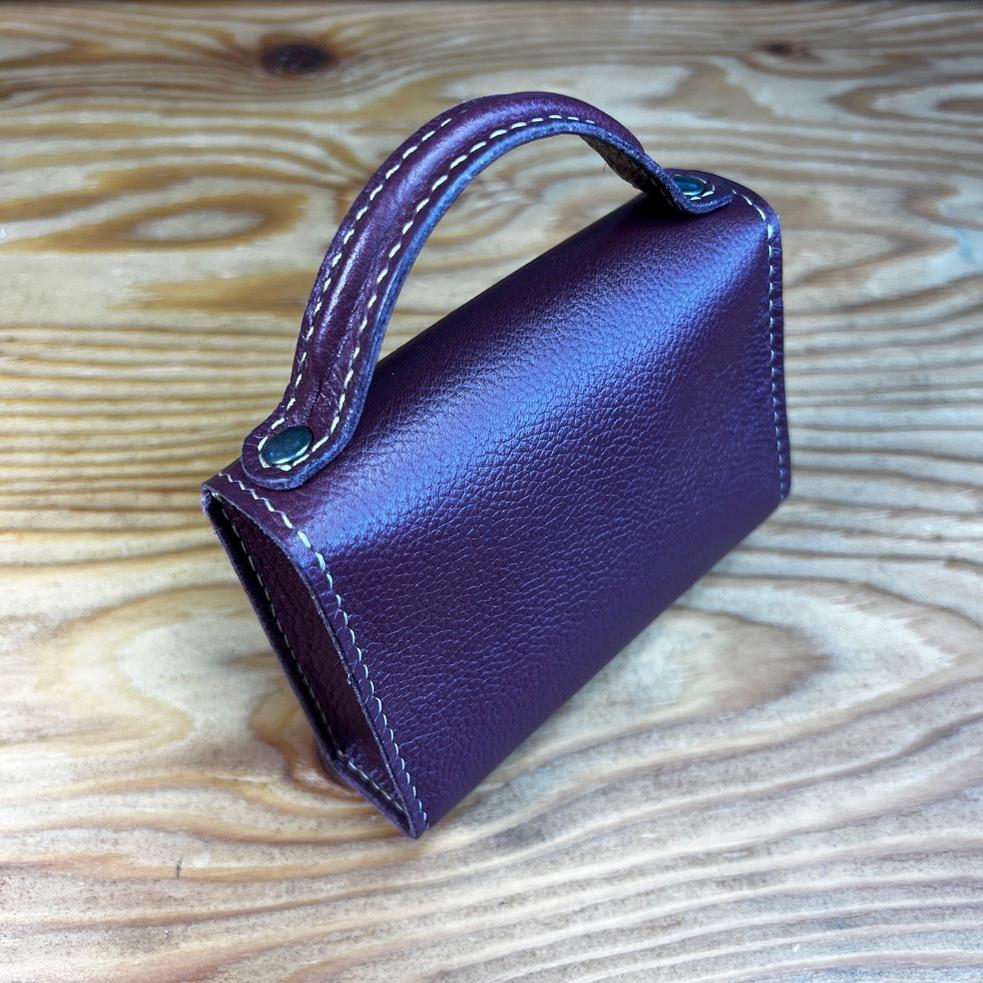 お洒落かわいいミニバッグ　バーガンディー | 3枚目