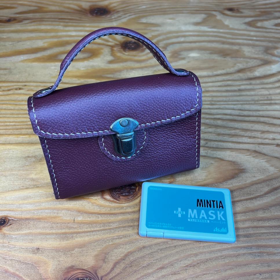 お洒落かわいいミニバッグ　バーガンディー | 4枚目