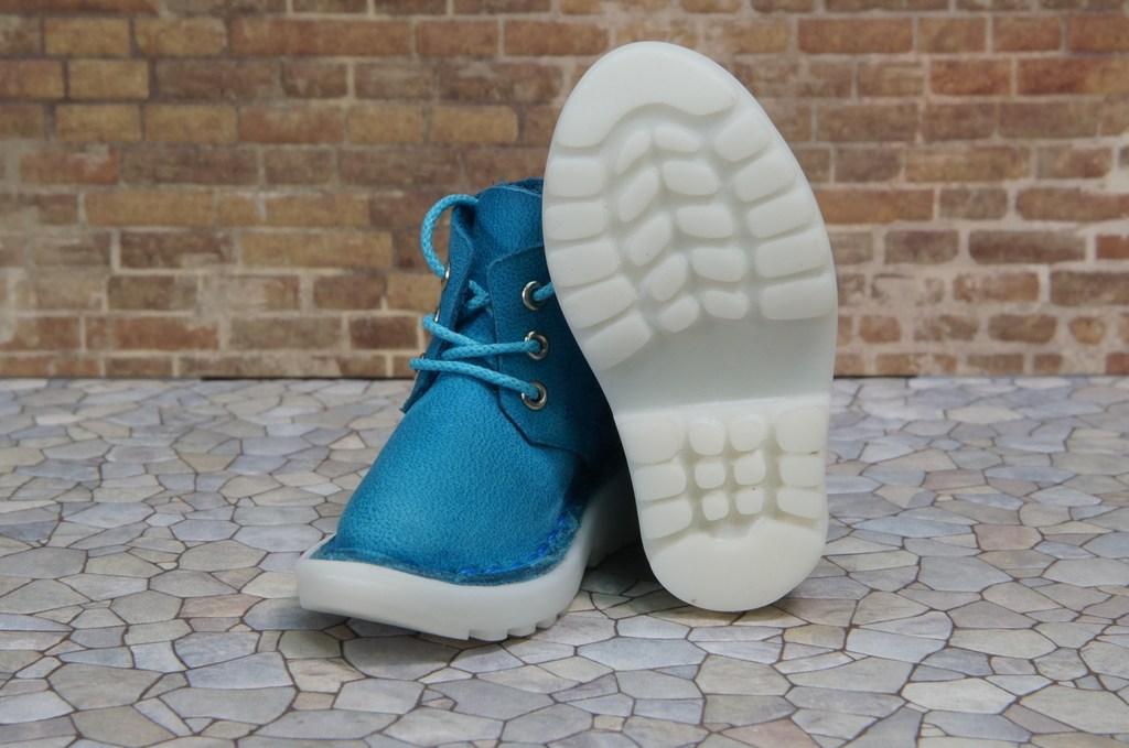 本革：ドールシューズ／ショートブーツ／スカイブルー／オビツ30ジャストフィット／ブロックパターン靴底 | 13枚目
