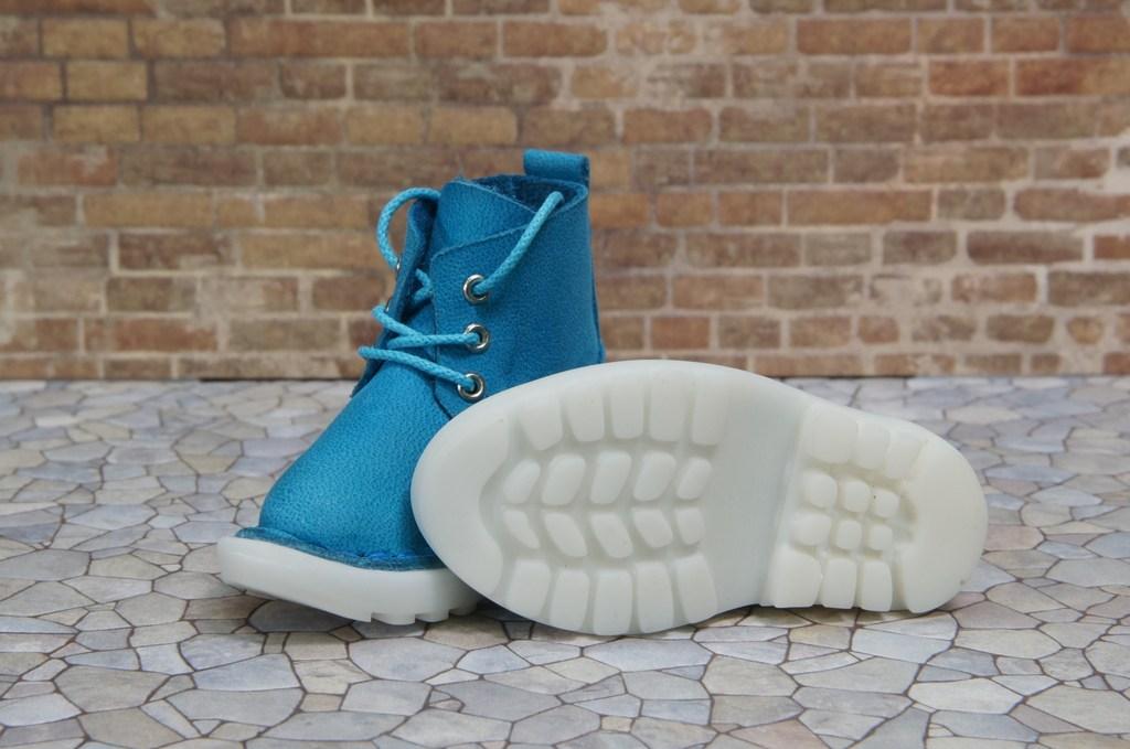 本革：ドールシューズ／ショートブーツ／スカイブルー／オビツ30ジャストフィット／ブロックパターン靴底 | 14枚目
